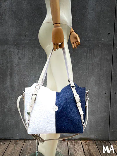 The Elle et Lui bag — made from Marie's mother's wedding dress